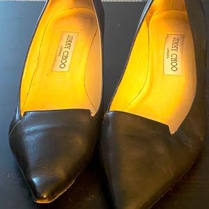 Jimmy Choo black leather pump